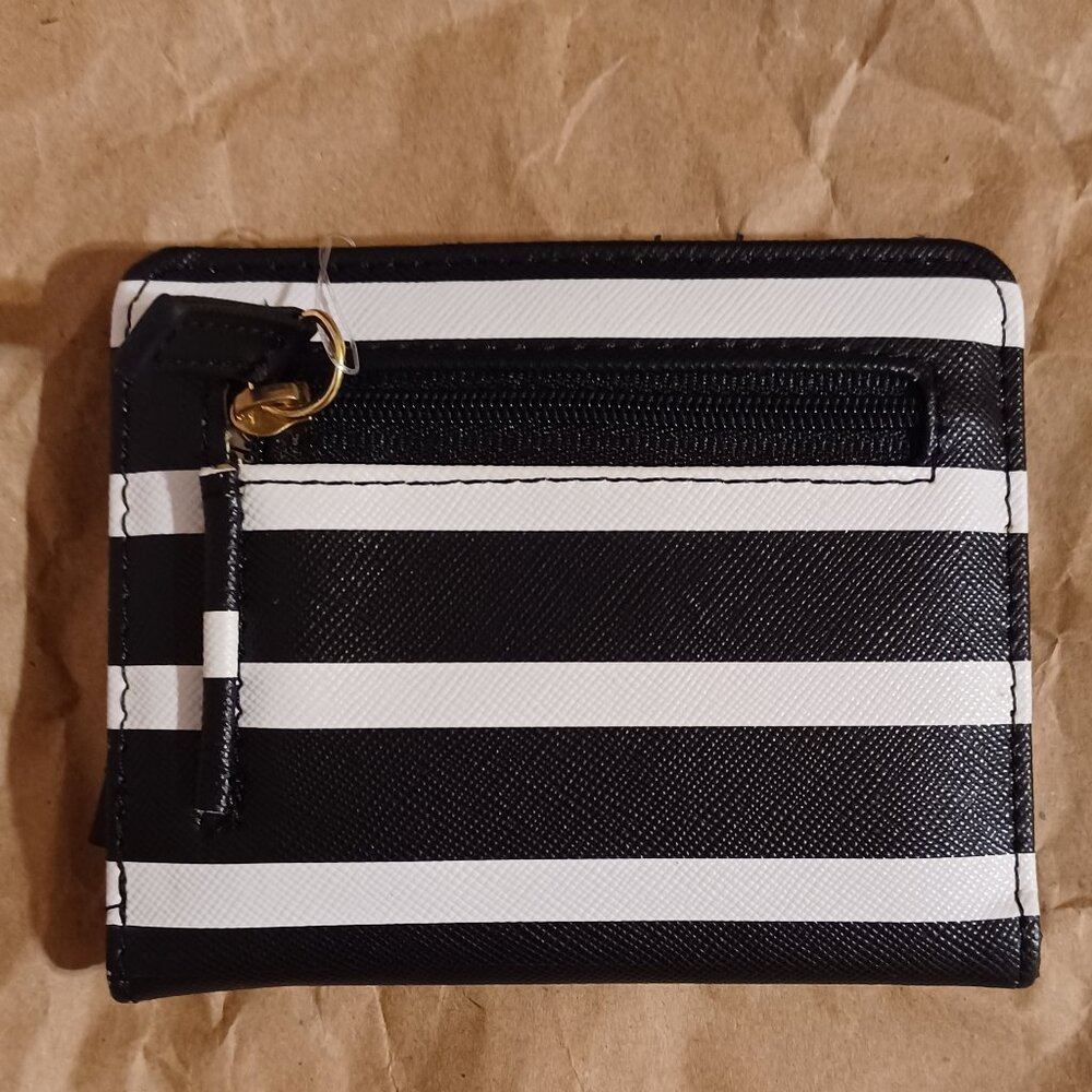 Apt. 9® Mini Bifold Wallet black white stripe